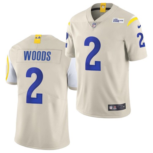 Men's Los Angeles Rams #2 Robert Woods Bone Vapor Untouchable Limited Stitched Jersey Men's Los Angeles Rams #2 Robert Woods Bone Vapor Untouchable Limited Stitched Jersey